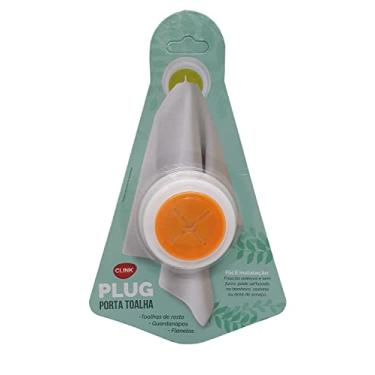 Imagem de Suporte/Plug Com Autoadesivo Para Pendurar Toalhas De Rosto (Laranja)