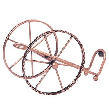 Imagem de Pkfinrd Estantes de vinho europeias de metal para decoração criativa para sala de estar, armário de vinho, vinho, vinho, ferro forjado, 19 x 11 x 12 cm