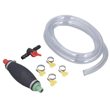 Imagem de Bomba de transferência de combustível para carro, mangueira de Bomba manual de sifão universal borracha leve para combustível de barco gasolina transporte
