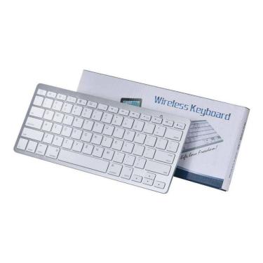 Imagem de Teclado Bluetooth Sem Fio Tablet  Pc Notebook Branco
