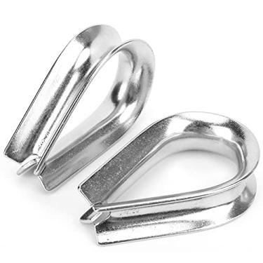 Imagem de Dedais de cabo de cabo de aço M20, dedais de cabo de cabo de aço de 20 mm mais brilhantes para equipamento industrial para marinha para componentes eletrônicos para fábrica