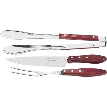 Imagem de Jogo Churrasco 3 Pcs Polywood Vermelho Tramontina