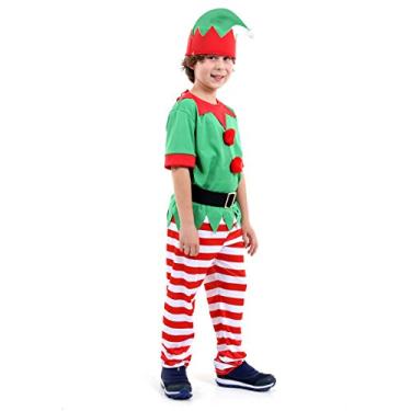 Imagem de Duende Natal Infantil 38713-G Sulamericana Fantasias Verde/Vermelho G 10/12 Anos