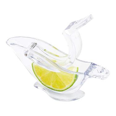 Imagem de Espremedor de limão de 60 ml, 1 espremedor de limão portátil - resistente a rachaduras, com alça, espremedor de cítricos de plástico transparente - Restaurantware