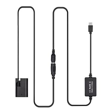Imagem de Qudai Cabo USB tipo C PD para DR-E6 Bateria fictícia DC Acoplador LP-E6N Substituição para Canon EOS 60D 70D 80D 5DS R 5D Mark IV III 5D4 5D3 5D2 II BD