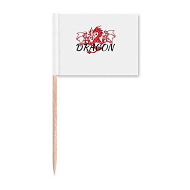 Imagem de Dragon Animal Myth Wings East West Toothpick Flags Marker Topper Decoração de Festa