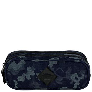 Imagem de Estojo 2 Compartimentos Jeans Camuflada