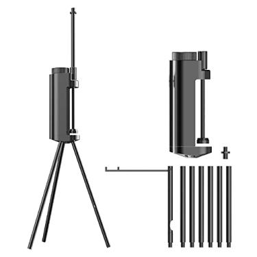 Imagem de Leve liga de alumínio suporte de luz dobrável suporte de lâmpada ao ar livre portátil fácil de construir suporte de lâmpada com tripé suporte de lâmpada multifuncional acessórios de acampame