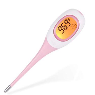 Imagem de Termômetro corporal médico digital DOTOMP, medidor de temperatura retal oral eletrônico de leitura rápida 8S para bebês adultos, termômetro de axila LCD com indicação de febre para