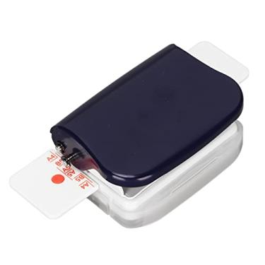 Imagem de Mini Máquina De Encadernação, Máquina De Encadernação Manual Portátil Multiuso 6 Furos Máquina De Encadernação Cinch Para Perfuração De Páginas Internas De Folhas Soltas A4 B5 A5(Azul escuro)