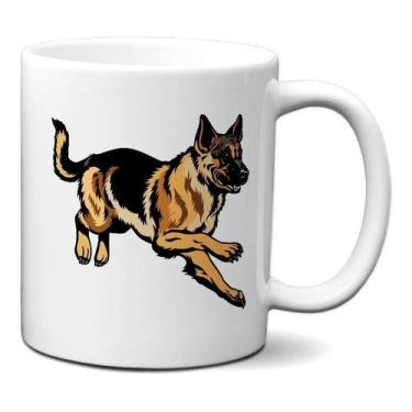 Imagem de Caneca Cachorro Pastor Alemão Presente Criativo Cão Policial
