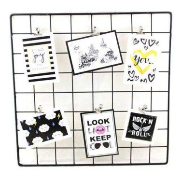 Imagem de Memory Board 60x60cm Preto + 6 mini Prendedores