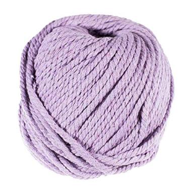 Imagem de Carretéis de corda de algodão colorido – 3 mm de diâmetro e 50 metros de comprimento – para artesanato artesanal de macramé, Lavender, 3mm X 50 Meter, 1