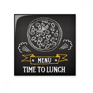 Imagem de Adesivo brilhante de azulejo de cerâmica Time to Lunch Pizza Foods