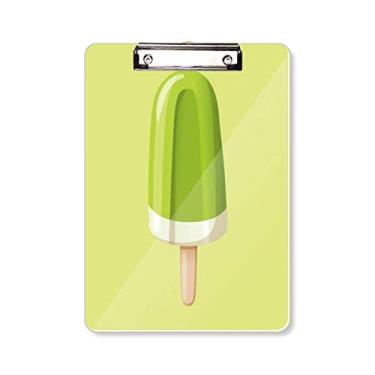 Imagem de Green Mung Bean picolé doce sorvete pasta pasta placa de apoio A4