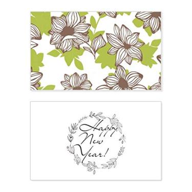 Imagem de Cartão de felicitações com mensagem de abençoar presente para planta de flor marrom claro