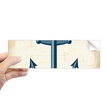 Imagem de DIYthinker Anchor Droits Adesivo retangular azul almirantado oceano militar decalque para janela notebook