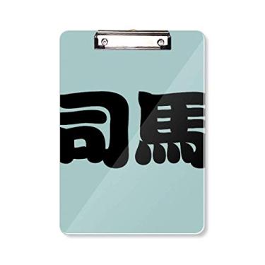 Imagem de Sima personagem de sobrenome chinês China prancheta pasta bloco de escrita placa de apoio A4
