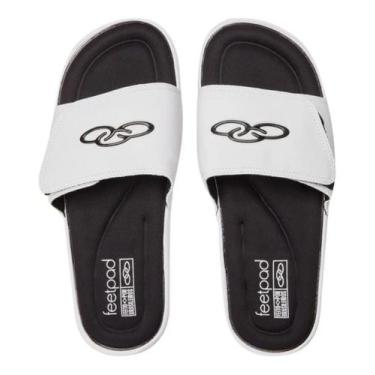 Imagem de Chinelo Slide Masculino Melbourne Branco/Preto Olympikus