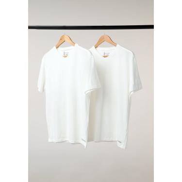 Imagem de Kit 2pçs Camiseta Calvin Klein Underwear Logo Off-White Calvin Klein Underwear VIL0002 masculino