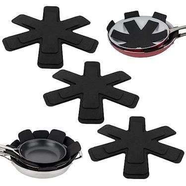 Imagem de Kit 9 Pçs Protetor Panela Frigideira Travessas Anti Risco P Guardar Empilhado E Não Riscar Feltro