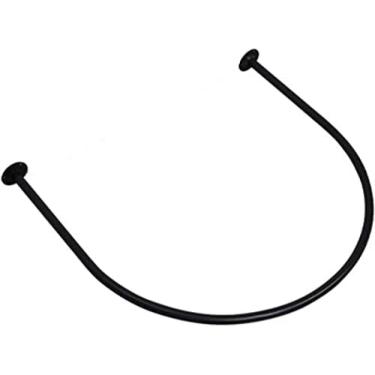 Imagem de Varão De Cortina Para Provador De Loja De Roupas - Prateleira Em Forma De U - Varão Para Pendurar Na Parede Do Camarim - Pista Para Vestiário - Varão Para Cortina De Chuveiro,Preto,100x100cm,Hilar