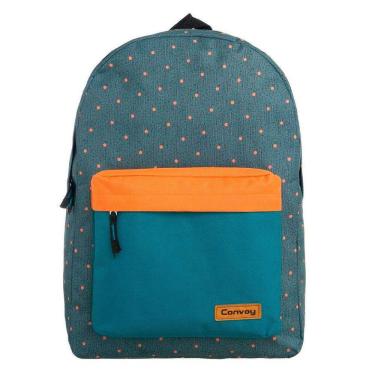 Imagem de Bolsa Mochila Escolar Verde Com Poá Unissex