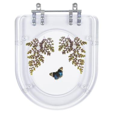 Imagem de Assento Sanitário Tampa de Vaso Vogue Plus Transparente Decorado