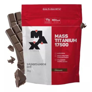 Imagem de Hipercalórico Mass Titanium 17500 Refil 3 Kg - Chocolate - Max Titaniu