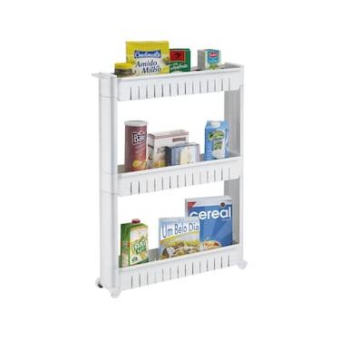 Imagem de Prateleira Multiuso em Plástico Arthi com Rodízios – 77,5 cm