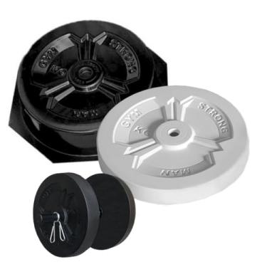 Imagem de Decorativas - Forma de musculação - Molde para anilhas e halteres de cimento - AN0402 - 33 x 8 cm - 1 unidade - ABS - Pesos personalizáveis com cimento