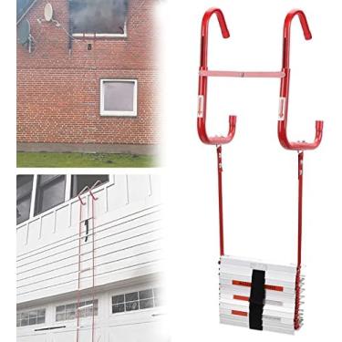 Imagem de Escada De Fuga De Incêndio, Escada Reutilizável De Segurança Portátil De Emergência De 2 A 6 Andares Para Adultos E Crianças Com Degraus Antiderrapantes E Degraus Largos Para Janelas E Varanda,24