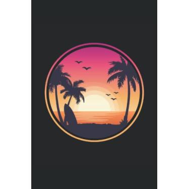 Imagem de Journal de vacances: Été| Soleil| Plage| Mer| Palmier| Vacances Carnet de notes 6x9 (A5) 120 pages à pois