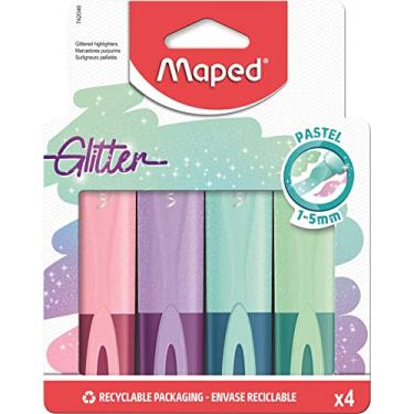 Imagem de MARCA TEXTO FLUOPEPS GLITTER TONS PASTEL BLISTER X 4 CORES