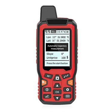Imagem de Tomshin Medidor de área de terreno GPS Navegação USB portátil Medidor de cálculo de área de trilha LCD retroiluminado Medidor de trajetória automático com inclinação Veículo e modo de correção manual