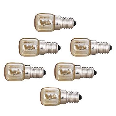 Imagem de Bettomshin Pacote com 6 lâmpadas de micro-ondas sobre fogão, substituição de eletrodomésticos 25W incandescente para geladeira, exaustor E14 Warmwhite 2700K