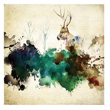 Imagem de Tuyifa Novo papel de parede de seda mural de pintura a óleo nórdica flor de cerejeira parede nova parede de fundo chinês pintado à mão flor e pássaro (138''x100''(350x256cm))