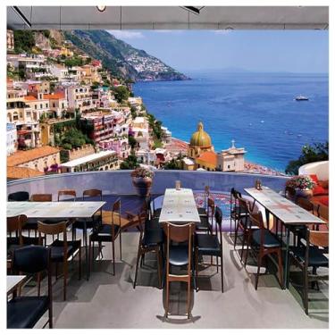 Imagem de TUYIFA Mural Europeu Pintura a Óleo Mediterrâneo Papel de Parede Paisagem Sala de Estar Sofá TV Fundo Papel de Parede 3D Filme e Televisão Papel de Parede (78" x 55" (200 x 140 cm), Pano de Seda)