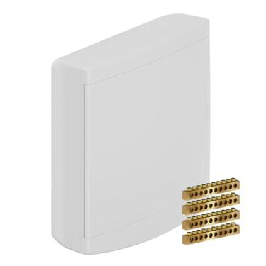 Imagem de Quadro de Distribuição Sobrepor Para 18/24 Disjuntores Com Barramento Porta Branca - 33.04.859.9 - TIGRE