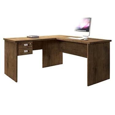 Imagem de Escrivaninha Taurus Em L Com 2 Gavetas E Uma Chaves