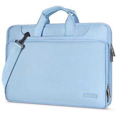 Imagem de MOSISO Bolsa de ombro protetora para laptop 360 compatível com MacBook Air 15 M4 A3241 M3 A3114 M2 A2941/Pro 16 polegadas M4 M3 M2 M1, notebook de 15 a 15,6 polegadas, manga de cor combinando com