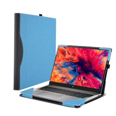 Imagem de Capa de laptop para HP ZBook Firefly 16 G9/ZBook Firefly G10 40.6 cm capa para notebook para estação de trabalho móvel bolsa de computador capa protetora de couro PU (azul celeste)
