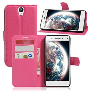 Imagem de Capa carteira Lenovo VIBE S1 Lite, capa carteira flip de couro PU premium com compartimento para cartão, suporte e fecho magnético [capa interior à prova de choque de TPU] Compatível com Lenovo VIBE