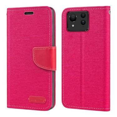 Imagem de Shantime Capa para Asus Zenfone 11 Ultra 5G, capa carteira de couro Oxford com capa traseira de TPU macio ímã capa flip para Asus Zenfone 11 Ultra 5G (6,7 polegadas) rosa