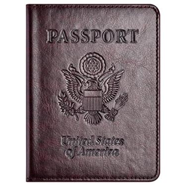Imagem de Combo de porta-cartão de passaporte e vacina, porta-passaporte com compartimento para cartão de vacina, carteira de passaporte, capa de passaporte, capa de passaporte, suporte de passaporte para