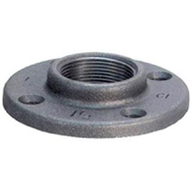 Imagem de Anvil International Anvil 8700164059, encaixe de tubo de ferro maleável, flange de piso, fêmea NPT de 1-1/5.1 cm, acabamento preto, 1,5 polegada