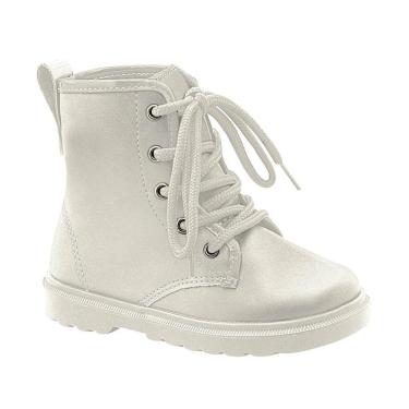 Imagem de Bota Coturno Infantil Guty Off White Pé com Pé 30112-1532-Feminino