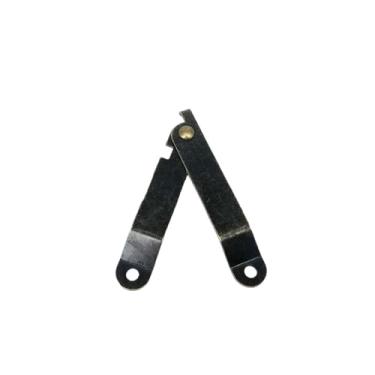 Imagem de 6 peças de bronze antigo bronze joias baú caixa de madeira tampa suporte superior dobradiça armário de exibição móveis ficar dobradiça levantar, formato A 61x11mm