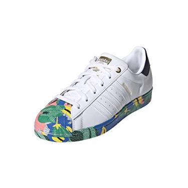 Imagem de adidas Originals Superstar Tênis feminino, Branco/Branco/Legend Ink, 7