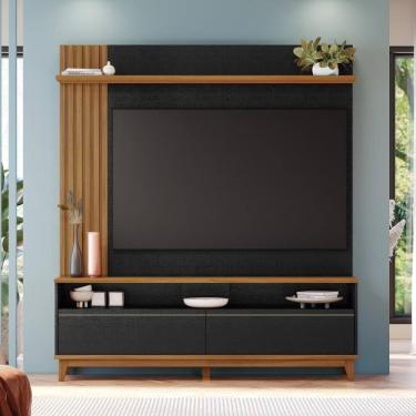 Imagem de Estante Home Para Tv Até 65 Polegadas 162cm 2 Portas Flórida Notável Preto/freijó